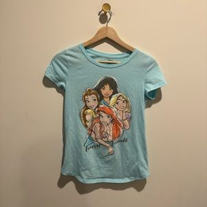 Disney Princess light blue forever friends graphic short sleeve tshirt youth xl